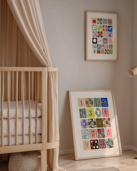 Cool Kids Numbers Art Print: Rainbow Nursery Decor