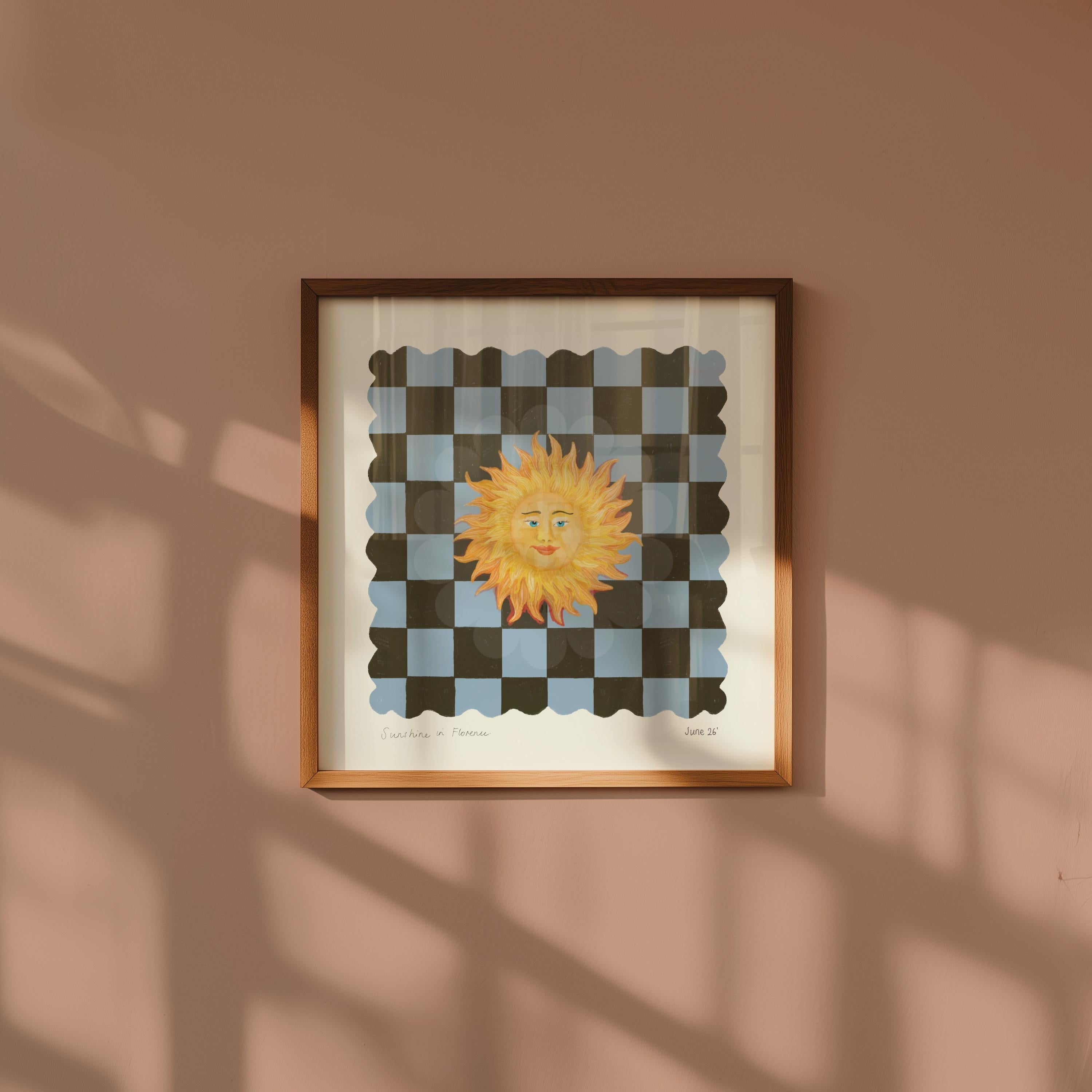 Sunshine from Florence Art Print: Dopamine Decor, Maximalist Wall Art