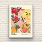 Foire d’été / Peony Print / Fruit Print / Still Life / Summer Print / French Print / Fruit / Wall Art / Tropical Print / Botanical Print