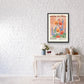 Peach Flower Market | Unframed
