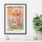 Peach Flower Market | Unframed