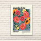 Marché d’été / Peony Print / Fruit Print / Still Life / Summer Print / French Print / Fruit / Wall Art / Tropical Print / Botanical Print /