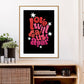 Love Will Tear Us Apart | Wall Art | Poster | Joy Division | Colourful | A4 | A5 | A3 | Music | Groovy | Rainbow | Lyric | Retro | Bold