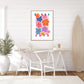 Peace and Love Floral | Unframed