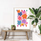 Peace and Love Floral | Unframed