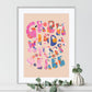 Grow Wild / Boho Print / Quote Print / Wall Art / Quirky / floral Print / botanical print / Colourful Print / Rainbow / Bright