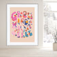 Grow Wild / Boho Print / Quote Print / Wall Art / Quirky / floral Print / botanical print / Colourful Print / Rainbow / Bright