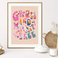 Grow Wild / Boho Print / Quote Print / Wall Art / Quirky / floral Print / botanical print / Colourful Print / Rainbow / Bright