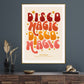 Disco Print | Wall Art | Poster | Kitchen | Colourful | A4 | A5 | A3 | Music | Groovy | Rainbow | Lyric | Retro | Funky | Bold