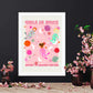 Girls in Space / Space / Nursery Art / Kids Room / Art / Print / Gifts / kids / Rainbow / Colour Pop / Bright / Planets / Universe