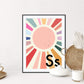 S is for Sunshine / Sun / Nursery Art / Kids Room / cute Art / Baby Print / Gifts for kids / Christmas gifts / Children