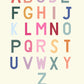 Alphabet / ABC / Eco / Nursery Art / Kids Room / Art / Print / Gifts for Her / kids / Rainbow / Colour Pop / Bright