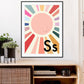 S is for Sunshine / Sun / Nursery Art / Kids Room / cute Art / Baby Print / Gifts for kids / Christmas gifts / Children