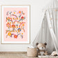 Flowers Grow / Rain / Nursery Art / Kids Room / Art / Print / Gifts / kids / Rainbow / Colour Pop / Bright / Flowers / floral / Colourful