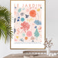 Le Jardin / Floral Print / Garden Print / Still Life / Kitchen Print / French Print / Flower / Wall Art / Botanical / Botanical Print /