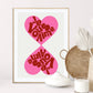 I Love You in French / Je Vous Aime / Valentines Print / Typography / Bright Print / Quote Print / Wall Art / Quirky / Pink and Red Print /