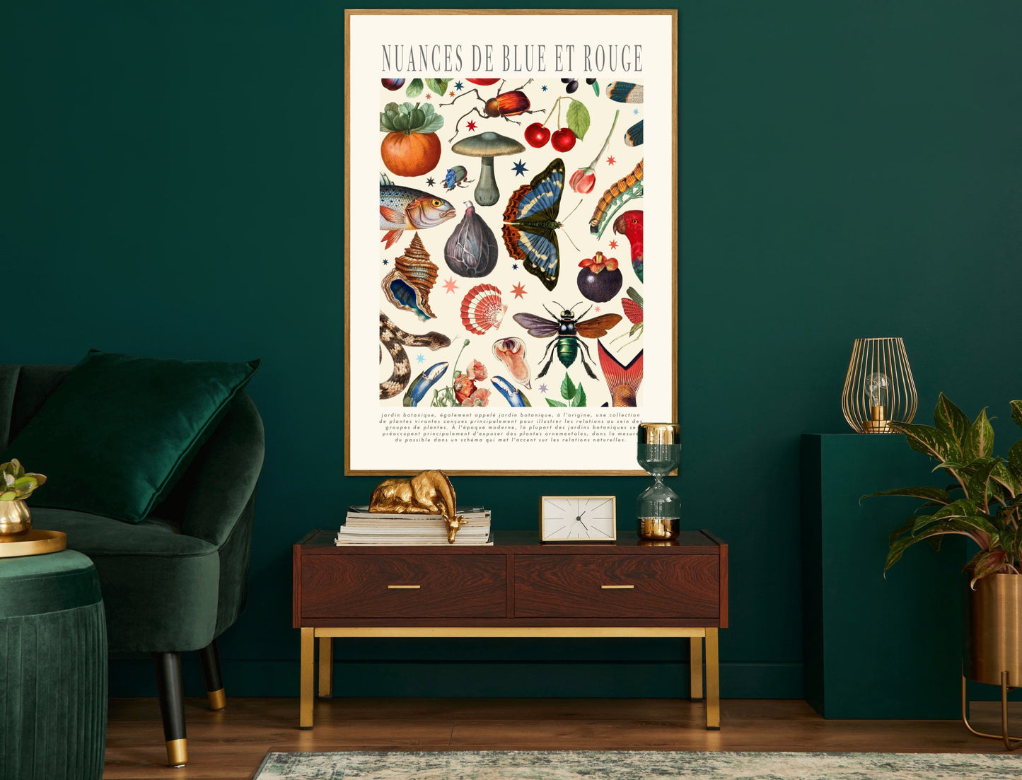 Shades of Red and Blue | Unframed
