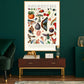 Shades of Red and Blue / Floral Print / Bedroom / Kitchen Print / French Print / Flower / Wall Art / Vintage / Botanical Print / A3 / A4 /