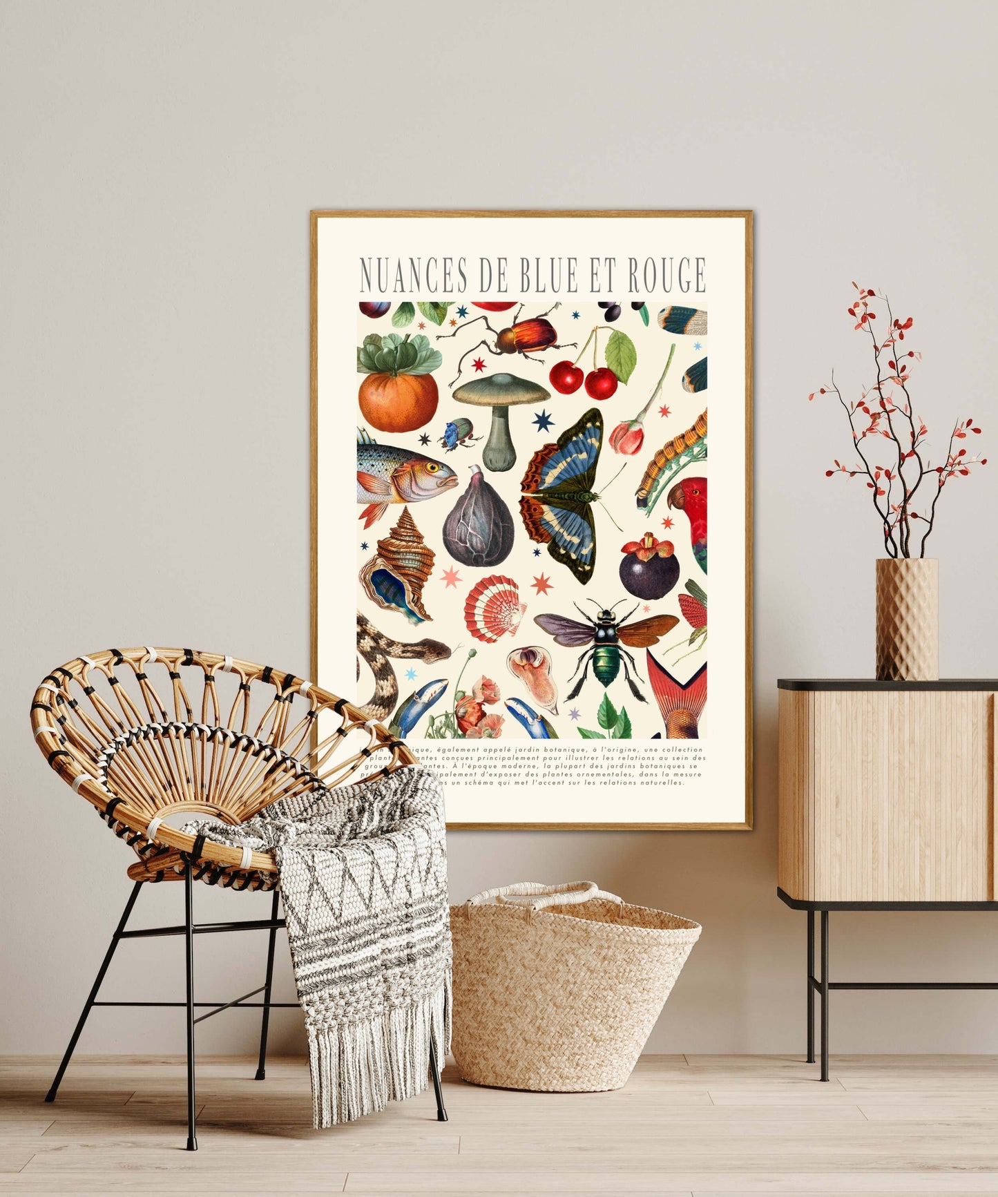 Shades of Red and Blue | Unframed