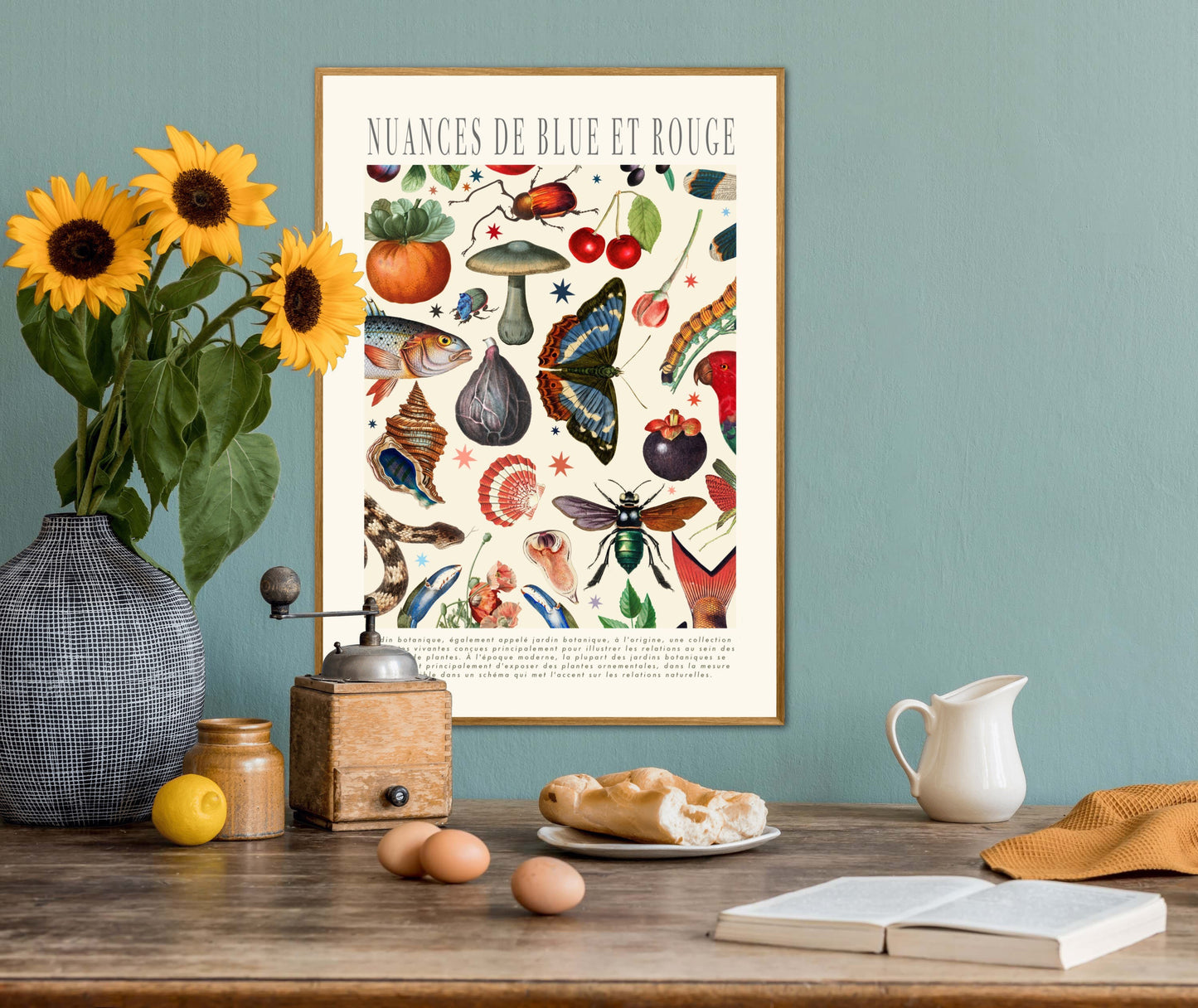 Shades of Red and Blue | Unframed