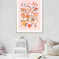 Flowers Grow / Rain / Nursery Art / Kids Room / Art / Print / Gifts / kids / Rainbow / Colour Pop / Bright / Flowers / floral / Colourful