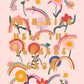 Flowers Grow / Rain / Nursery Art / Kids Room / Art / Print / Gifts / kids / Rainbow / Colour Pop / Bright / Flowers / floral / Colourful