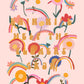 Flowers Grow / Rain / Nursery Art / Kids Room / Art / Print / Gifts / kids / Rainbow / Colour Pop / Bright / Flowers / floral / Colourful