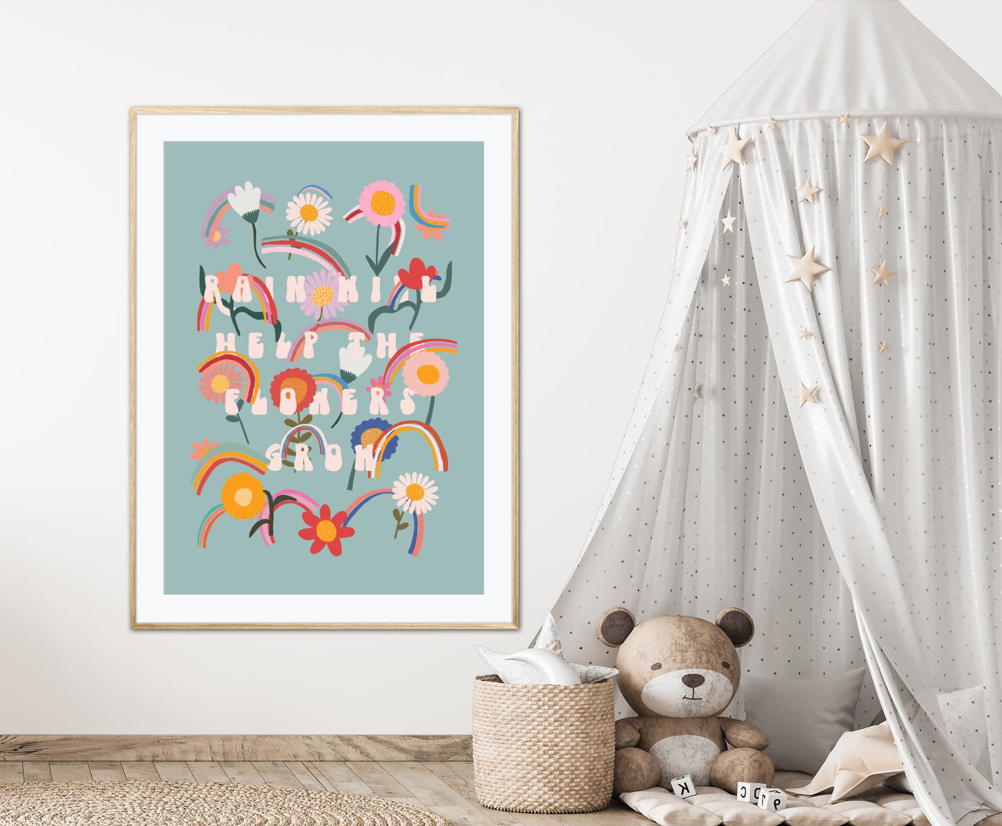 Flowers and Rainbows | Unframed