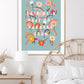 Flowers and Rainbows / Nursery Art / Kids Room / Art / Print / Gifts / kids / Rainbow / Colour Pop / Bright / Flowers / floral / Colourful