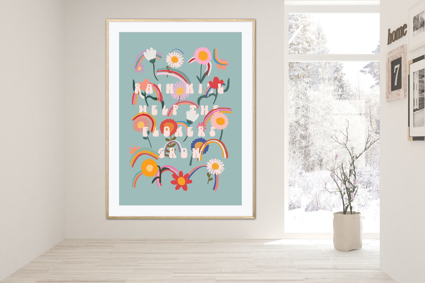 Flowers and Rainbows | Unframed