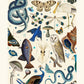 Shades of Blue / Floral Print / Print / Bedroom / Kitchen Print / French Print / Flower / Wall Art / Vintage / Botanical Print / A3 / A4 /