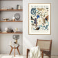 Shades of Blue / Floral Print / Print / Bedroom / Kitchen Print / French Print / Flower / Wall Art / Vintage / Botanical Print / A3 / A4 /