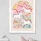 Magic Unicorn Club / Unicorn / Rainbow / Nursery Art / Kids Room / Girls Room / Print / Gifts for Her / kids / Stars / Colour Pop / Bright