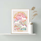 Personalised Unicorn Club / Unicorn / Rainbow / Nursery Art / Kids Room / Girls Room / Print / Gifts for Her / kids / Stars / Colour Pop /