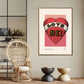 Vintage Heart Art Print, Tattoo Heart Print, French Art Print, Love Print, Valentines Print, Bedroom, A5, A4, A3, A2, A1, A0, Red and Pink