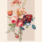 Vintage Flower Print, Flower Bouquet Print, French Art Print, Floral Print, Botanical Print, Bedroom, A5, A4, A3, A2, A1, A0, Cream, Pastel,