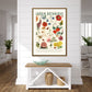 Botanical Garden / Floral Print / Print / Bedroom / Kitchen Print / French Print / Flower / Wall Art / Vintage / Botanical Print / A3 / A4