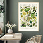 Shades of Green / Floral Print / Print / Bedroom / Kitchen Print / French Print / Flower / Wall Art / Vintage / Botanical Print / A3 / A4