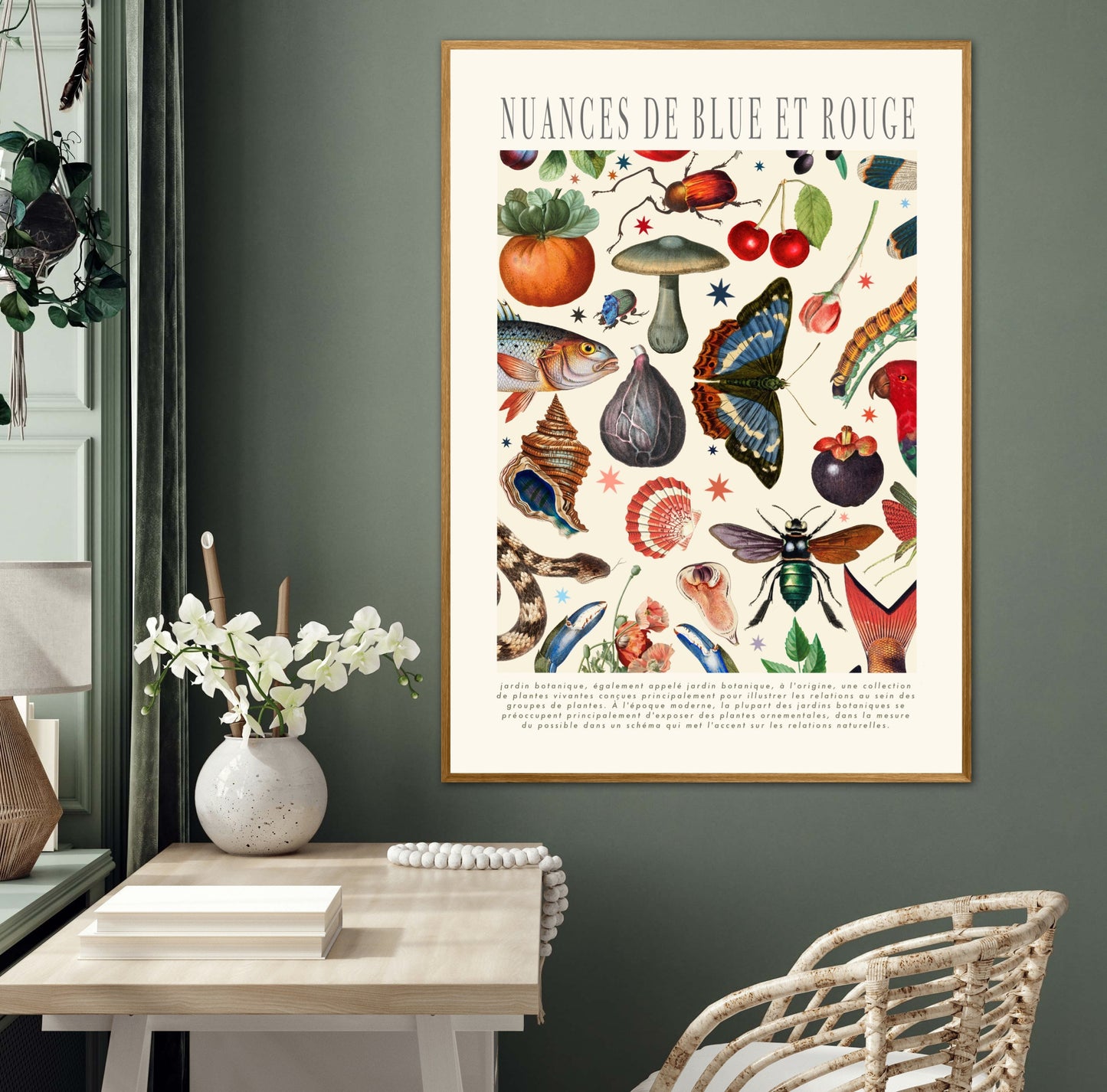 Shades of Red and Blue | Unframed
