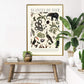 Shades of Black / Floral Print / Print / Bedroom / Kitchen Print / French Print / Flower / Wall Art / Vintage / Botanical Print / A3 / A4 /