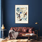 Shades of Blue / Floral Print / Print / Bedroom / Kitchen Print / French Print / Flower / Wall Art / Vintage / Botanical Print / A3 / A4 /