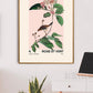 Vintage Botanical Art Print, Floral Art Sketch, French Art Print, Birds and Flowers Print, A5, A4, A3, Pink And Green Art Print,