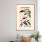 Vintage Botanical Art Print, Floral Art Sketch, French Art Print, Birds and Flowers Print, A5, A4, A3, Pink And Green Art Print,