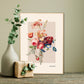Vintage Flower Print, Flower Bouquet Print, French Art Print, Floral Print, Botanical Print, Bedroom, A5, A4, A3, A2, A1, A0, Cream, Pastel,