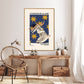 Moon Dance, Moon Goddess Print, French Art Print, Vintage Art Print, Luna Stars Print, Bedroom, A5, A4, A3, A2, A1, A0, Pink, Boho,