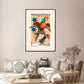 Parrot Print, French Art Print, Funky Animal Art Print, Animal Stars Print, Bedroom, A5, A4, A3, A2, A1, A0, Pink, Boho,