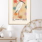 White Flamingo Print, French Art Print, Funky Animal Art Print, Animal Stars Print, Bedroom, A5, A4, A3, A2, A1, A0, colourful, Boho,