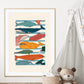 Whaley Good Time / Whale Print / Colourful Nursery Art / Kids Room / Sea Print / Gifts for Boys / kids / Rainbow / Colour Pop / Bright