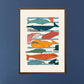 Whaley Good Time / Whale Print / Colourful Nursery Art / Kids Room / Sea Print / Gifts for Boys / kids / Rainbow / Colour Pop / Bright