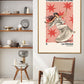 Moon Dance, Moon Goddess Print, French Art Print, Vintage Art Print, Luna Stars Print, Bedroom, A5, A4, A3, A2, A1, A0, Pink, Boho,